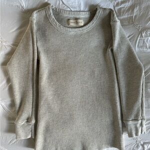 Imogene + Willie Waffle Thermal Crew in Ash